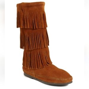 3-Layer Fringe Boot Minnetonka boots